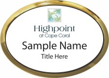 (image for) Highpoint Cape Coral Oval Executive Gold Other Badge