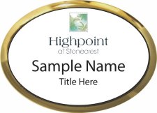 (image for) Highpoint Stonecrest Oval Executive Gold Other Badge