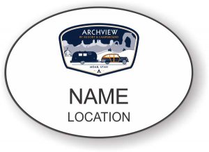 (image for) Highway West Vacations Oval White Badge - Archview