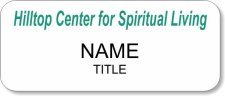 (image for) Hilltop Center for Spiritual Living Standard White Badge