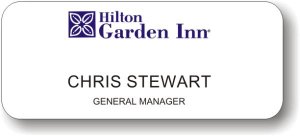 (image for) Hilton Logo D Blue Logo White Badge