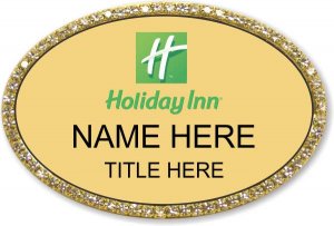 (image for) Holiday Inn Oval Gold Bling Badge