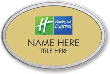 (image for) Holiday Inn Express Oval Gold Pebbled Prestige Badge