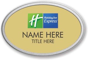 (image for) Holiday Inn Express Oval Gold Pebbled Prestige Badge