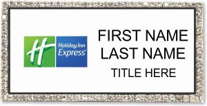 (image for) Holiday Inn Express Silver/White Bling Badge