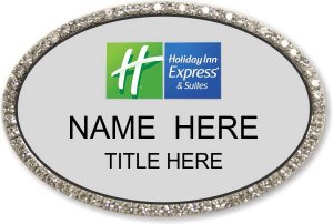 (image for) Holiday Inn Express & Suites Oval Silver Bling Badge