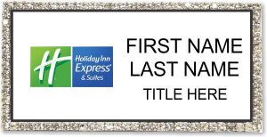 (image for) Holiday Inn Express & Suites Silver/White Bling Badge