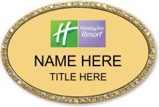 (image for) Holiday Inn Resort Oval Gold Bling Badge