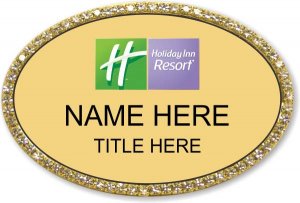 (image for) Holiday Inn Resort Oval Gold Bling Badge