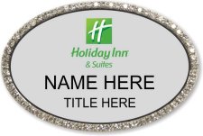 (image for) Holiday Inn & Suites Oval Silver Bling Badge