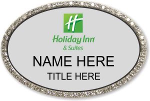 (image for) Holiday Inn & Suites Oval Silver Bling Badge