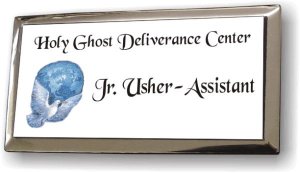 (image for) Holy Ghost Deliverance Center Executive White Silver Frame Badge