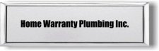 (image for) Home Warranty Plumbing Inc. Small Silver Executive Badge Logo Only