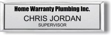 (image for) Home Warranty Plumbing Inc. Small Silver Executive Badge