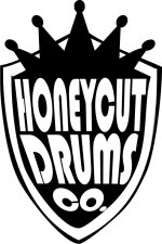 (image for) Honeycut Drums Co White Shaped Badge
