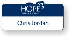 (image for) Hope Christian Schools Shaped Dark Blue Badge