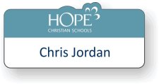 (image for) Hope Christian Schools Shaped Light Blue Badge
