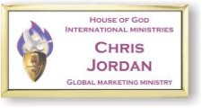 (image for) House of God International Ministries Executive White Gold Framed Badge