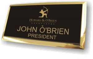 (image for) Howard and O\'Brien Black Gold Framed Badge