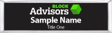 (image for) H&R Block Advisors - Small Silver Executive Badge with Title