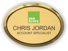 (image for) H&R Block Gold Oval Executive Badge