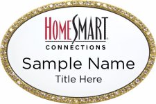 (image for) HomeSmart Connections Oval Bling Silver Badge