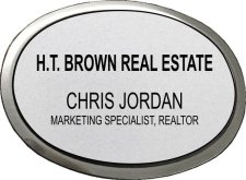 (image for) H.T. Brown Real Estate Silver Executive Oval Badge