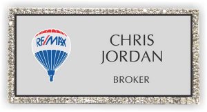 (image for) Remax Balloon Logo Silver Bling Badge