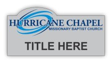 (image for) Hurricane Chapel M.B. Church Title Only Silver Shaped Badge