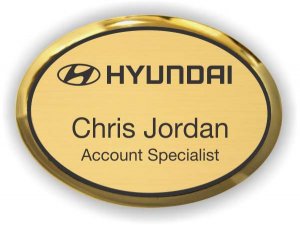 (image for) Hyundai Gold Oval Executive Badge (Logo A)