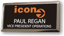 (image for) Icon Parking Executive Black With Silver Frame Badge