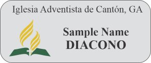 (image for) Iglesia Adventista de Canton Standard Silver Badge - Diacono