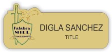 (image for) Iglesia De Jesucristo Palabra Miel Shaped Gold badge (Style A Text)