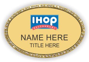 (image for) IHOP Gold Oval Bling Badge