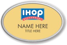 (image for) IHOP Gold Oval Pebbled Frame Prestige Badge