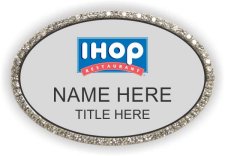 (image for) IHOP Silver Oval Bling Badge