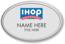 (image for) IHOP Silver Oval Pebbled Frame Prestige Badge