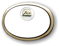 (image for) Inn at the Finger Lakes White on Gold Executive Oval Logo Only Badge