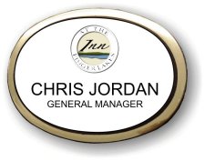 (image for) Inn at the Finger Lakes White on Gold Executive Oval Badge