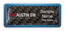 (image for) Keller Williams Austin SW Blue Anodized Frame Carbon Insert Badge