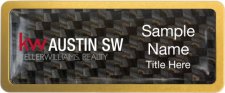 (image for) Keller Williams Austin SW Gold Anodized Frame Carbon Insert Badge