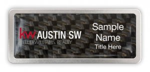 (image for) Keller Williams Austin SW Satin Anodized Frame Carbon Insert Badge