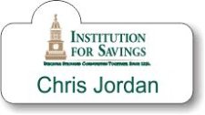 (image for) Institution For Savings Shaped White Badge