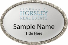 (image for) IsaBell K. Horsley Real Estate, Ltd Oval Bling Silver Badge
