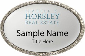 (image for) IsaBell K. Horsley Real Estate, Ltd Oval Bling Silver Badge