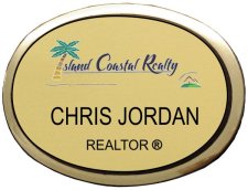 (image for) Island Coastal Realty Gold Oval Executive Badge