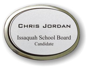 (image for) Issaquah School Board Executive Oval Silver Badge