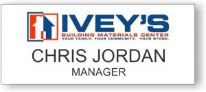 (image for) Ivey\'s Builing Materials Center White Badge