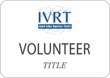 (image for) IVRT White Volunteer Badge