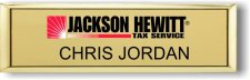 (image for) Jackson Hewitt Small Executive Gold Badge- Red Logo